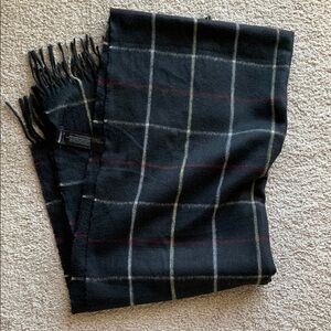 Mango Black Plaid Scarf